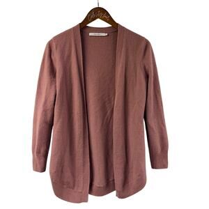Harper Lane Sweater Open Cardigan Dusty Pink 100% Cashmere Small